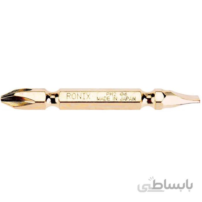 سر پیچ گوشتی طلایی رونیکس مدل rh 5402 یکسر دوسو یکسر چهارسو