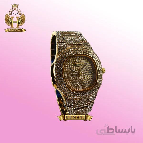 ساعت پتک فیلیپ نگین دار ناتیلوس Patek Philippe Nautilus طلایی