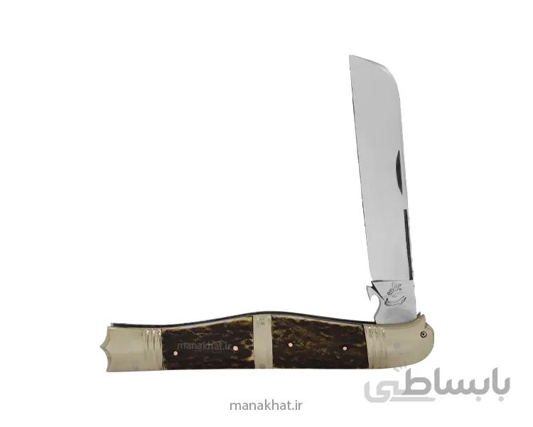 خیزران تراش سر مرغی تک تیغه دسته شاخ 16 سانت استاد جواد توسلی