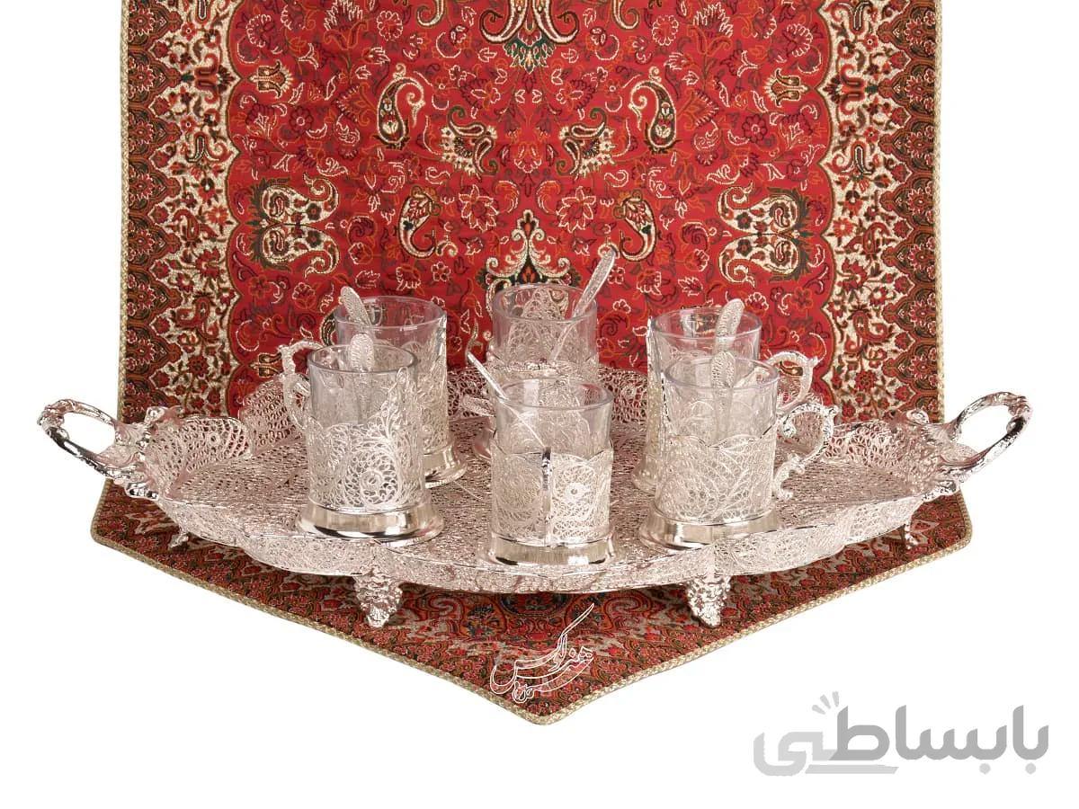 سرویس قهوه خوری ملیله کاری (چای خوری)