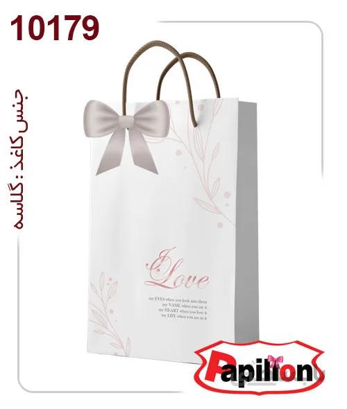 ساکدستی فانتزی پاپیون دار با کاغذ گلاسه کد10179