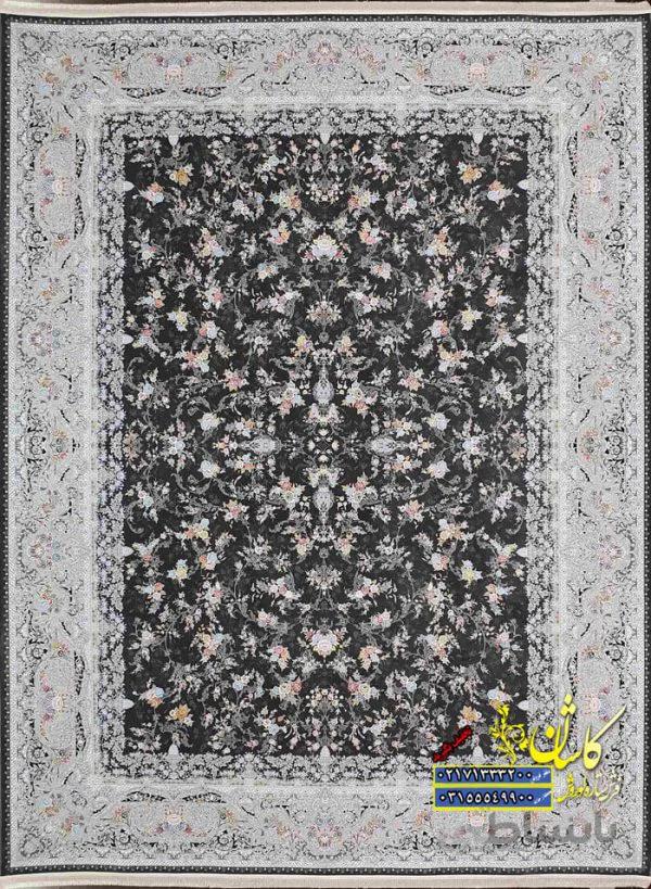 فرش طرح روژان سرمه ای 1500 شانه