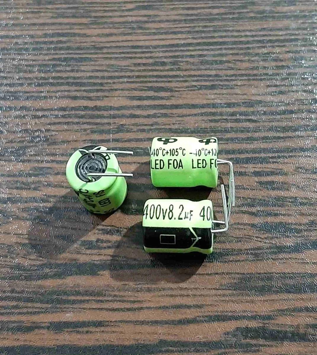 CAP 400V 8.2uF – خازن الکترولیت ۴۰۰ ولت، ۸.۲ میکروفاراد