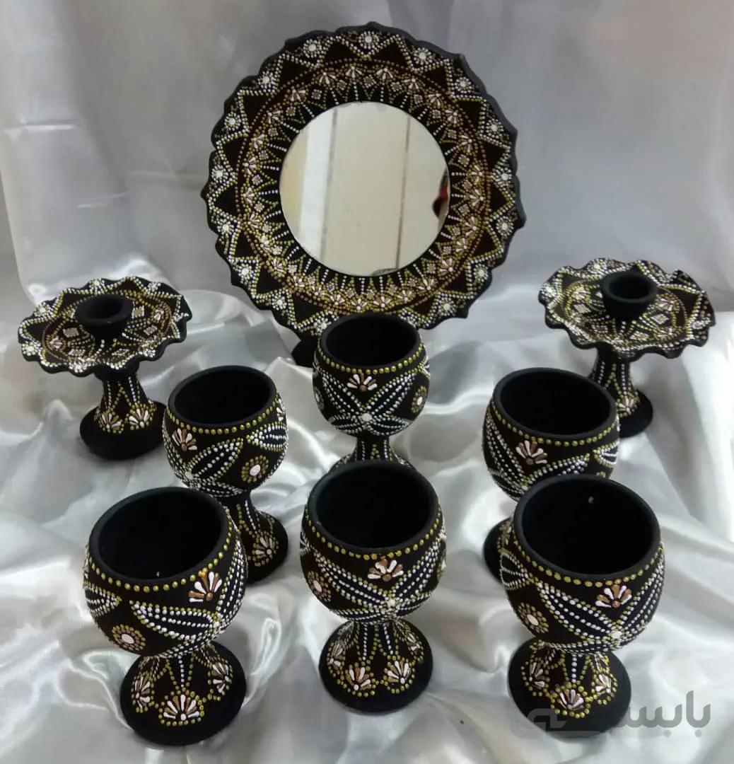 هفت سین نقطه کوبی سفالی کد ۱۰۱۲۱۷