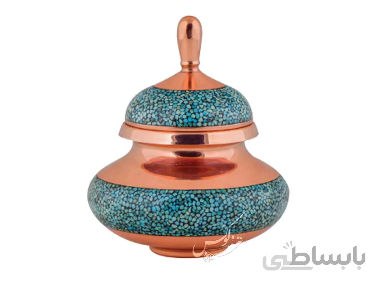قندان فیروزه کوبی مدل دخل سایز بزرگ