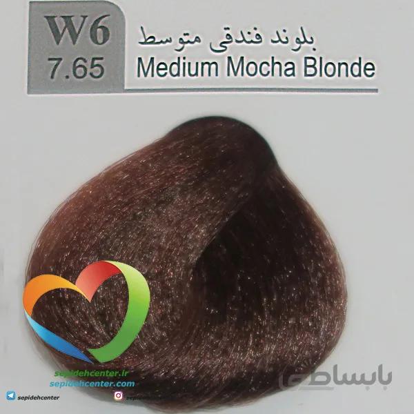 رنگ موی لاکچری دوپیر مدل W6 (7.65) بلوند فندقی متوسط 100 میل | Dupier Hair Color
