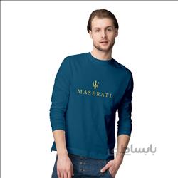 پیراهن پاییزی آبی نفتی مازراتی