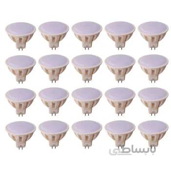 لامپ هالوژن 5 وات پایه MR16 مدل 1003 بسته 20 عددی