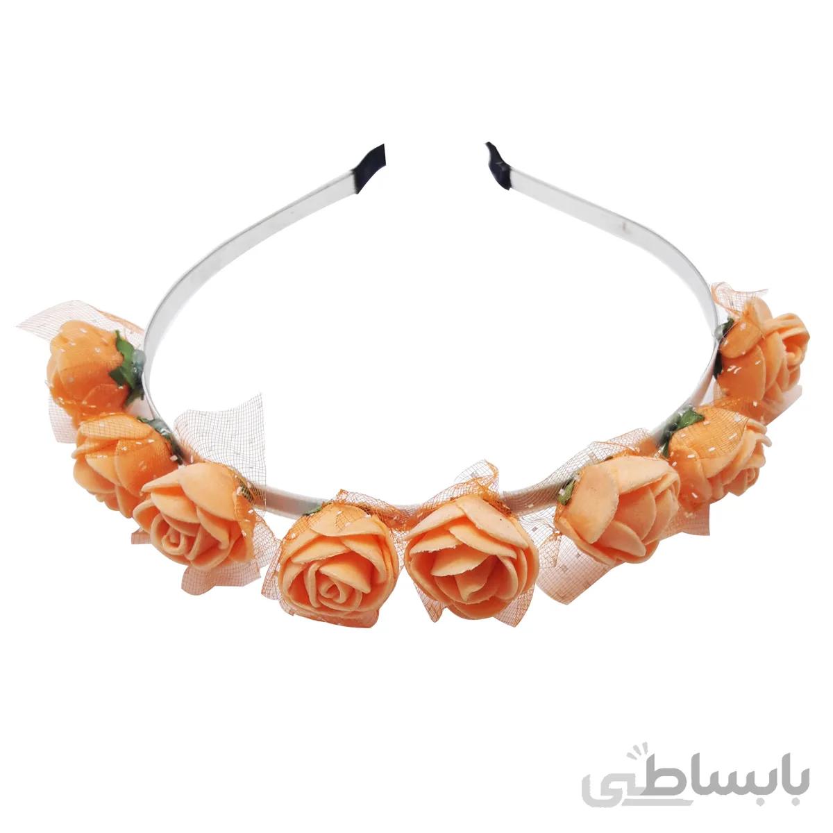 تل مو دخترانه طرح گل نارنجی