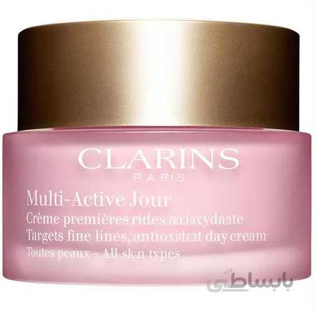 کرم روز مولتی اکتیو کلارنس مخصوص انواع پوست 50 میلی لیتر ا CLARINS MULTI ACTIVE DAY CREAM ALL SKIN TYPES 50 ML