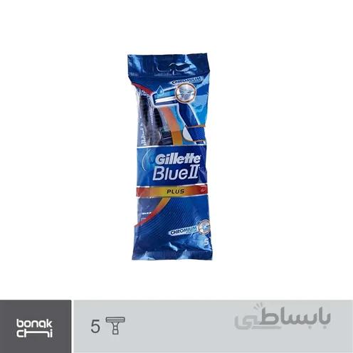 خودتراش 2 لبه Blue II Plus ژیلت - 5 عددی ا Gillette Blue II Plus - Pack Of 5