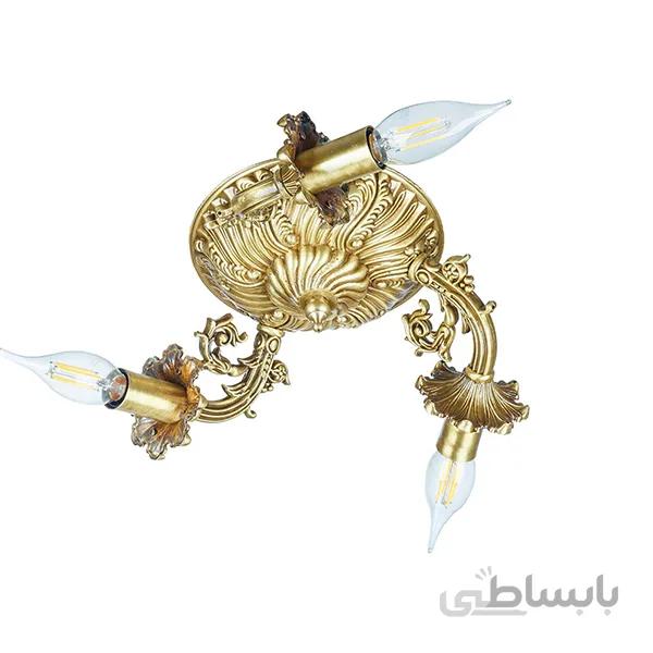 لوستر سقفی چشمه نور 3 شعله مدل S3586/3-A آنتیک