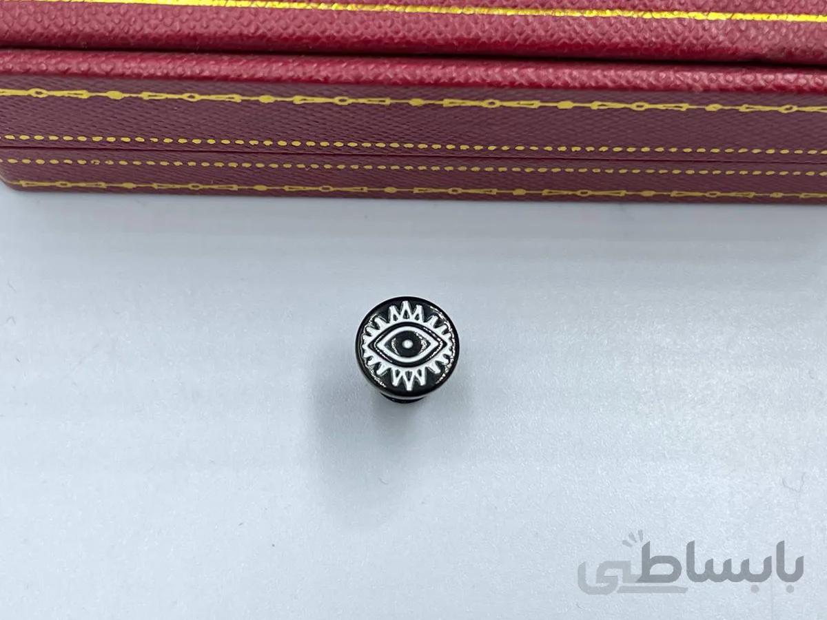پیرسینگ مشکی طرح چشم سفید