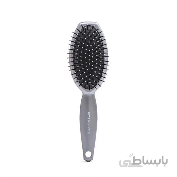 برس مو آی استایل بیول بیوتی تولز بیضی بزرگ با سوزن های PA66 آنتی استاتیک خاکستری