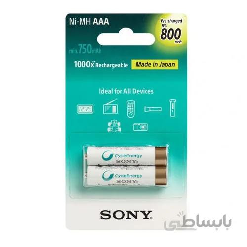 باتری شارژی سونی نیم قلم 800 میلی آمپر