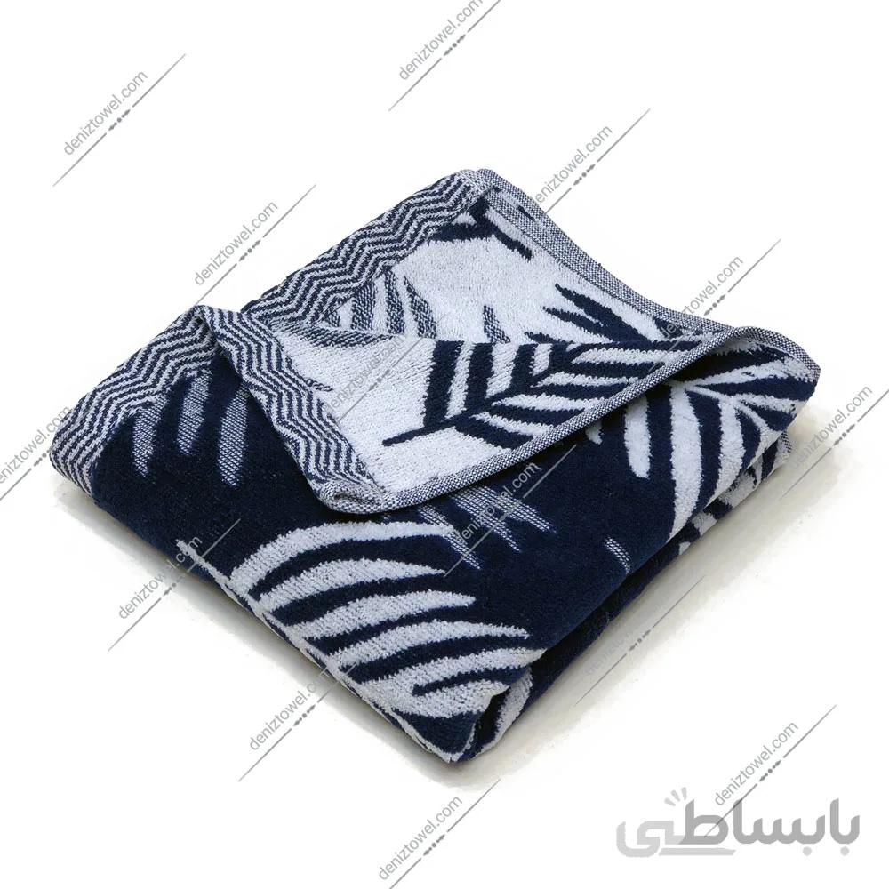 حوله دستی طرح پاییزان سرمه ای