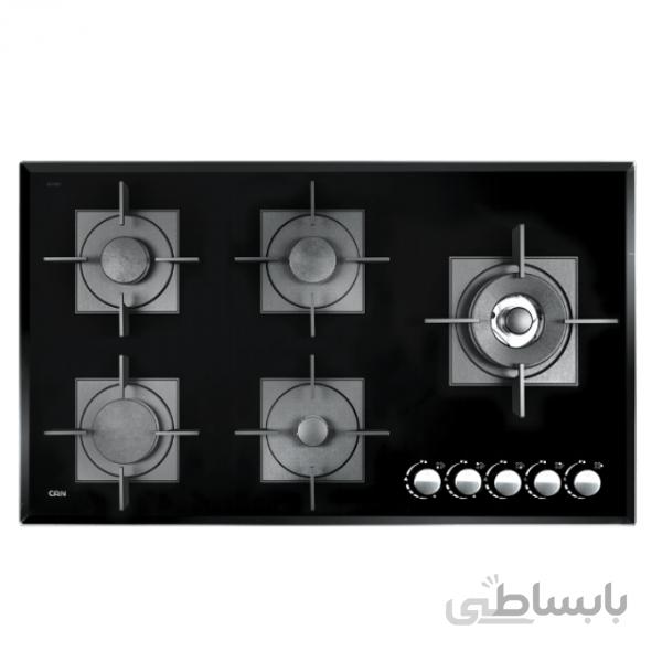 اجاق گاز شیشه ای صفحه ای 5شعله کن مدل IG8504