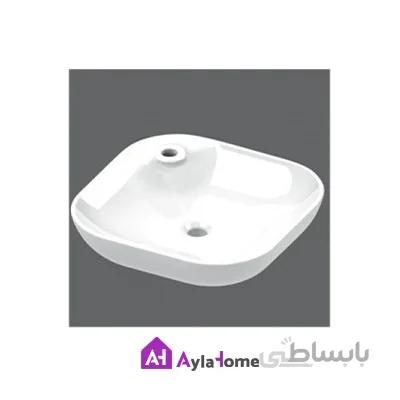 روشویی روکابینتی چینی کرد مدل آنتوریوم 55 بدون پایه شیردار درجه دو