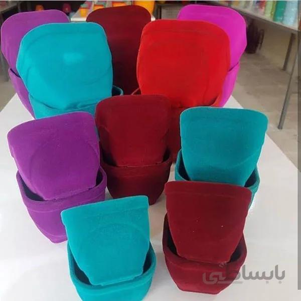 گلدان مخمل پاشی شده سایز 10