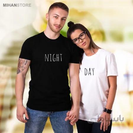 ست تی شرت مردانه و زنانه Night Day