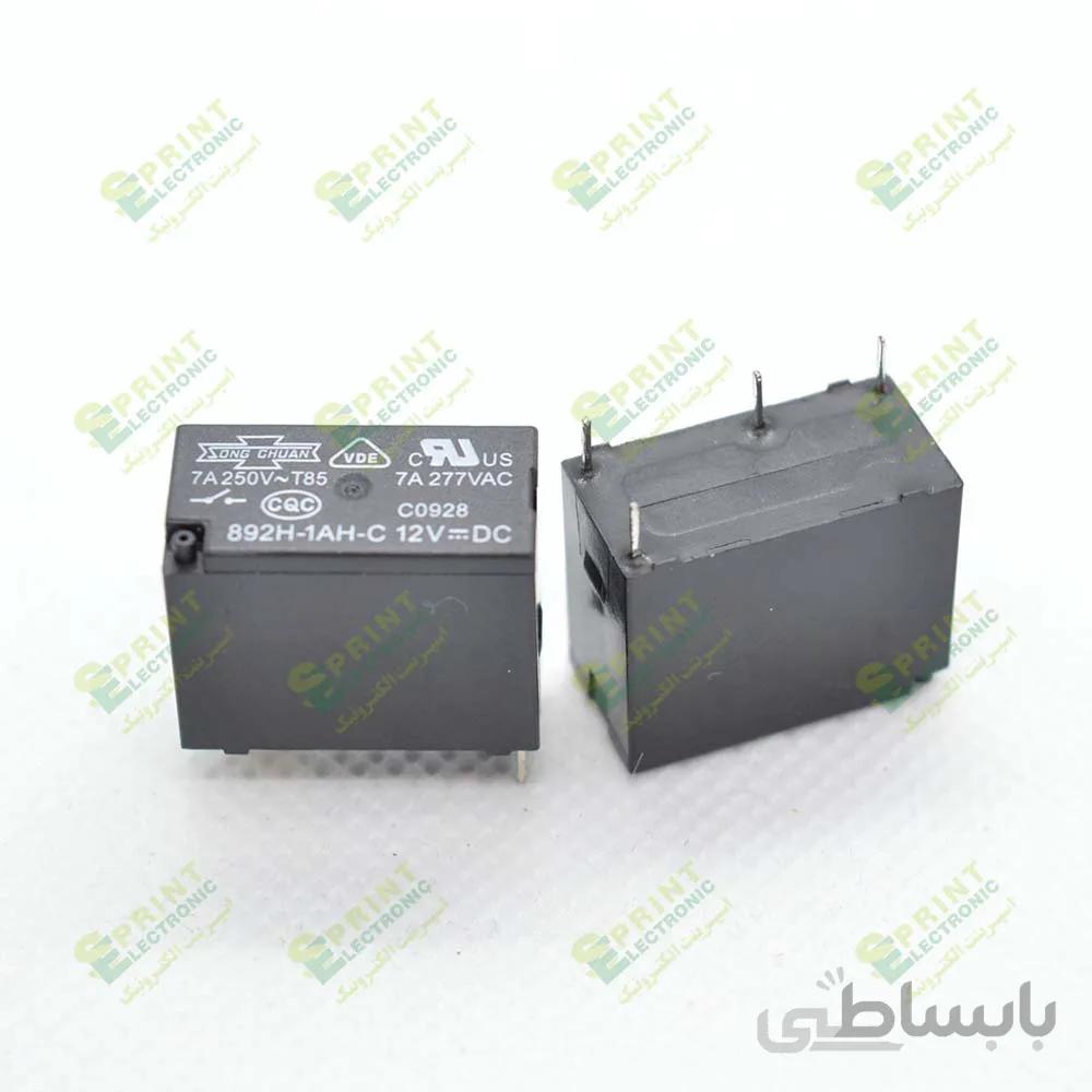 رله 12 ولت 4 پایه 7 آمپر Song Chuan 892H-1AH-C
