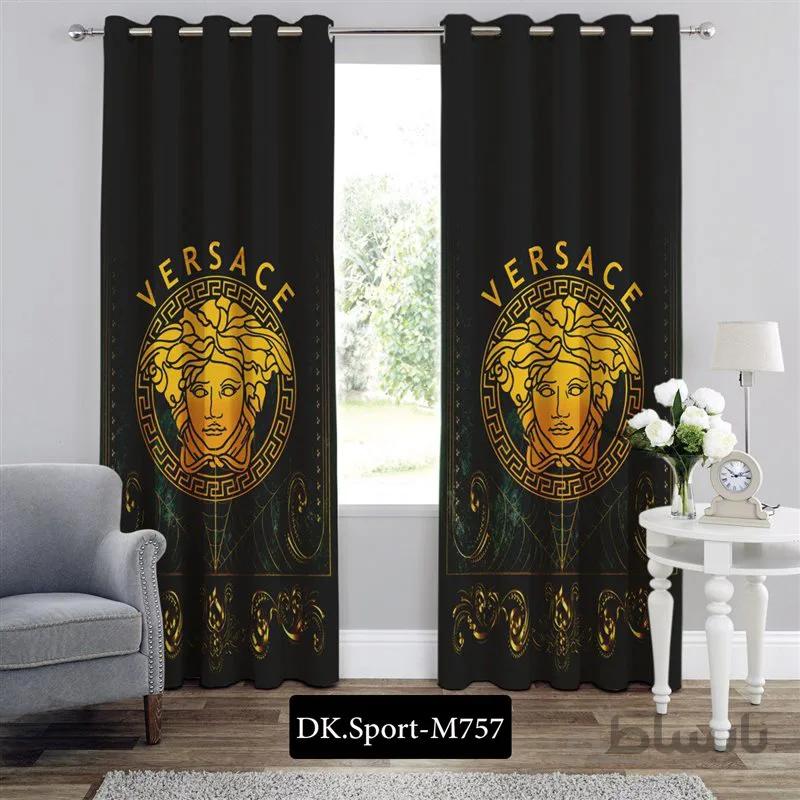 پرده پانچی (هازان و مخمل) کد DK.S.M757 طرح اسپرت ورساچه