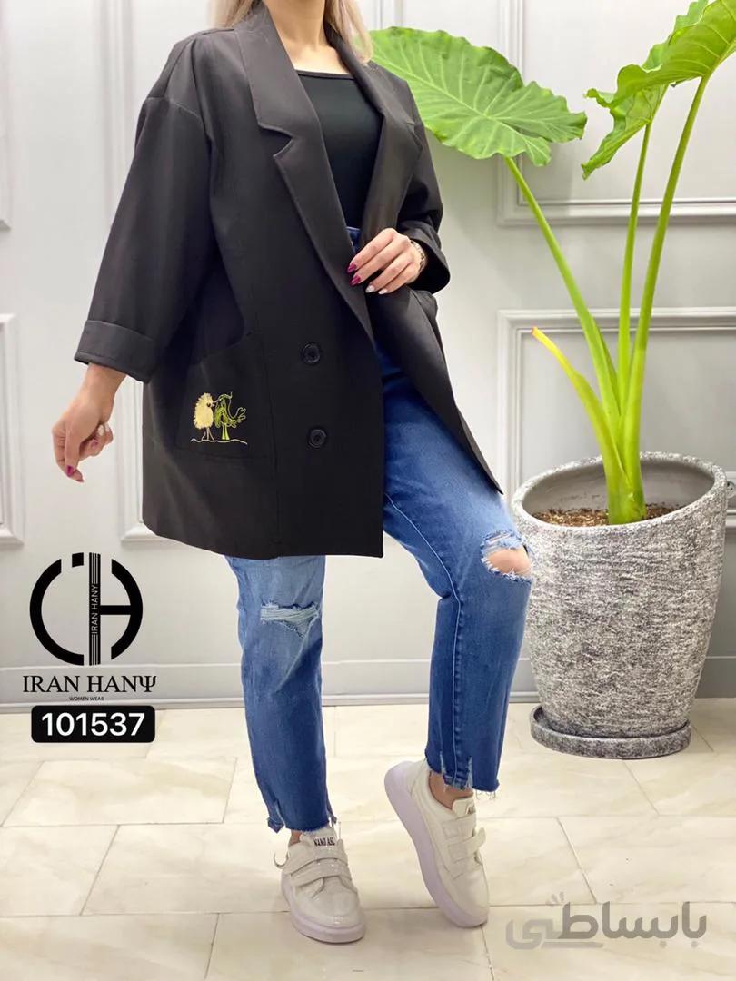 مانتو کتی جیب گلدوزی ایران هانی 101537