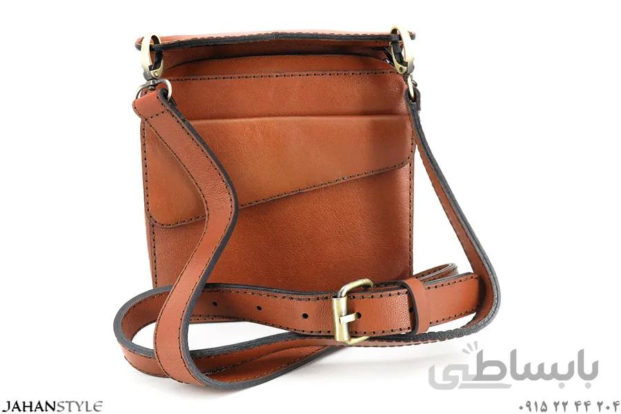 کیف دوشی چرم طبیعی دست دوز
