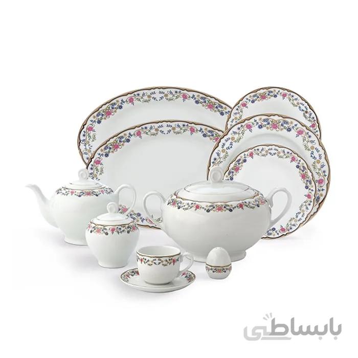 سرویس چینی 102 پارچه کامل گلستان درجه عالی