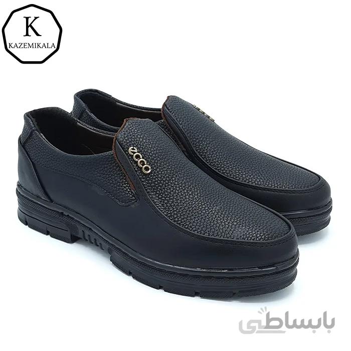 کفش چرم مردانه اکو رنگ مشکی
