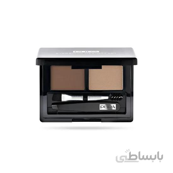 کیت سایه ابرو پوپا (واکس تثبیت کننده + سایه چشم) شماره ۰۰۱