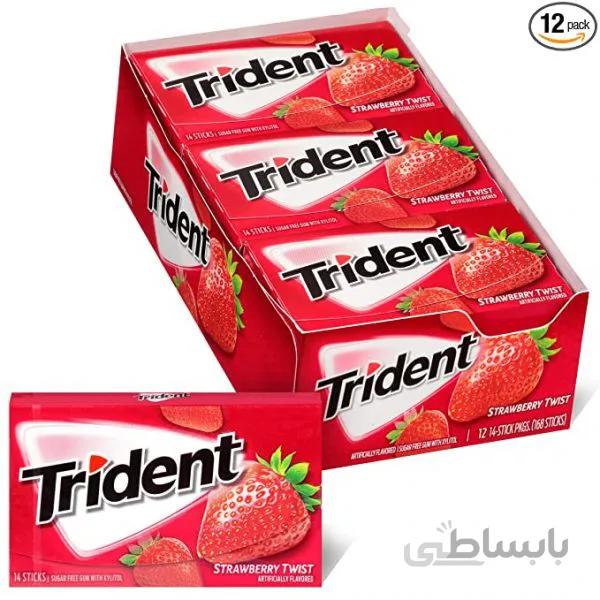 آدامس تریدنت توت فرنگی بسته ۱۲ عددی – Trident Strawberry Gum 12 pcs