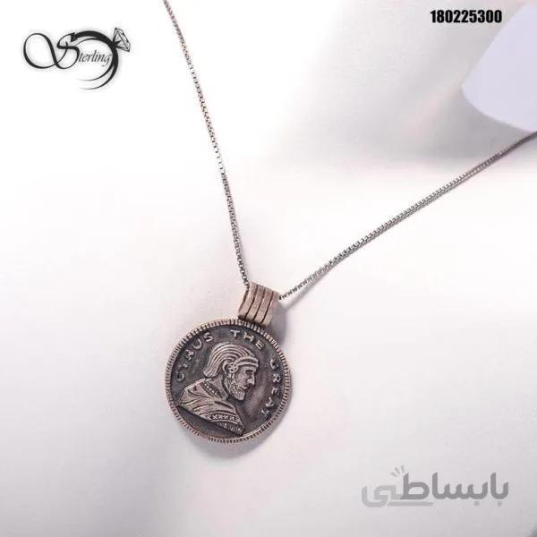 گردنبند نقره طرح کوروش کد:۱۲۹۹
