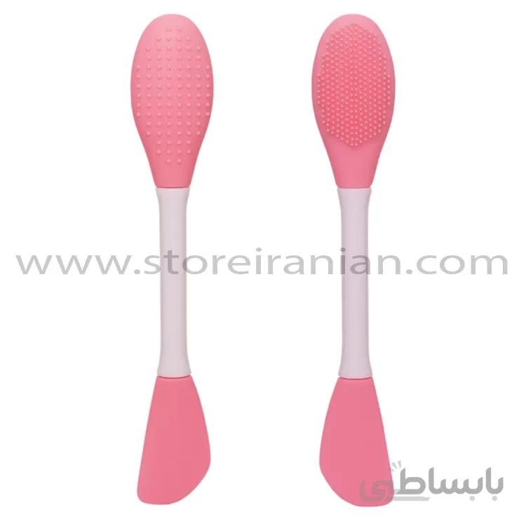 براش ماسک و فیس براش سیلیکونی سه طرفه مدل DR