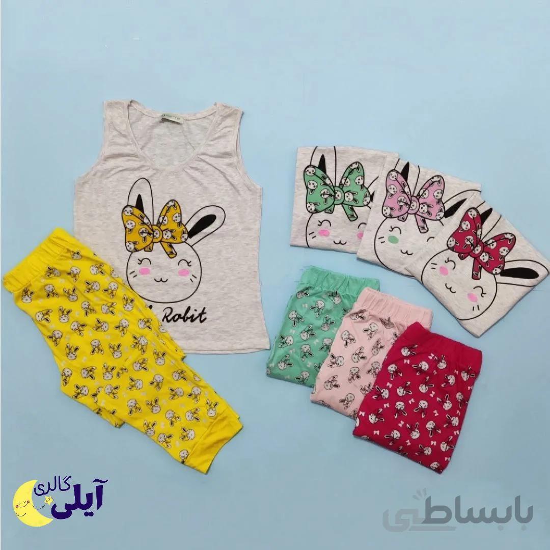 ست تاپ و شلوار برمودا Pink Rabit