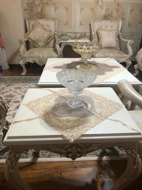 رومیزی 5 تیکه مخمل ترک