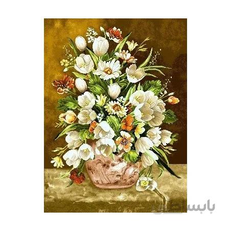 نخ و نقشه تابلو فرش گل کد 52 طرح آکالیفا
