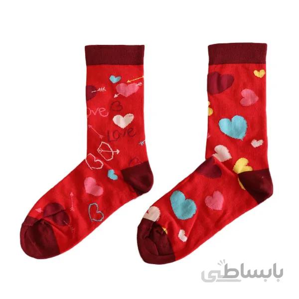 جوراب زنانه قلب رنگی کد PH489 السوان ا Elswan Happy Socks Code PH489