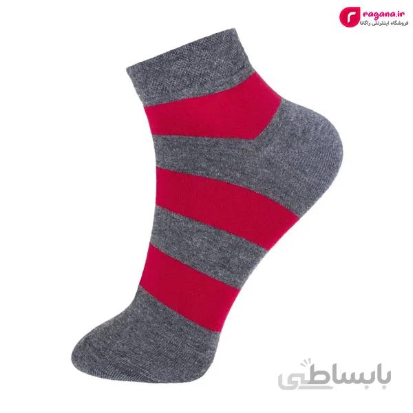 جوراب مردانه نیم ساق طرح راه راه کد R215358