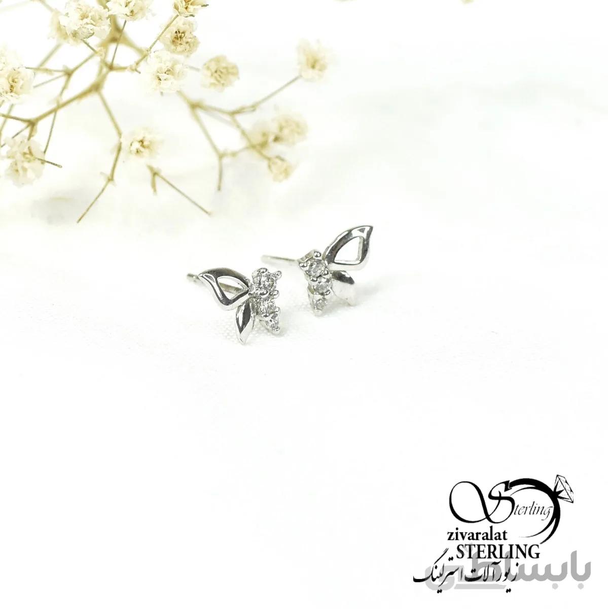 گوشواره میخی نقره کد 6251