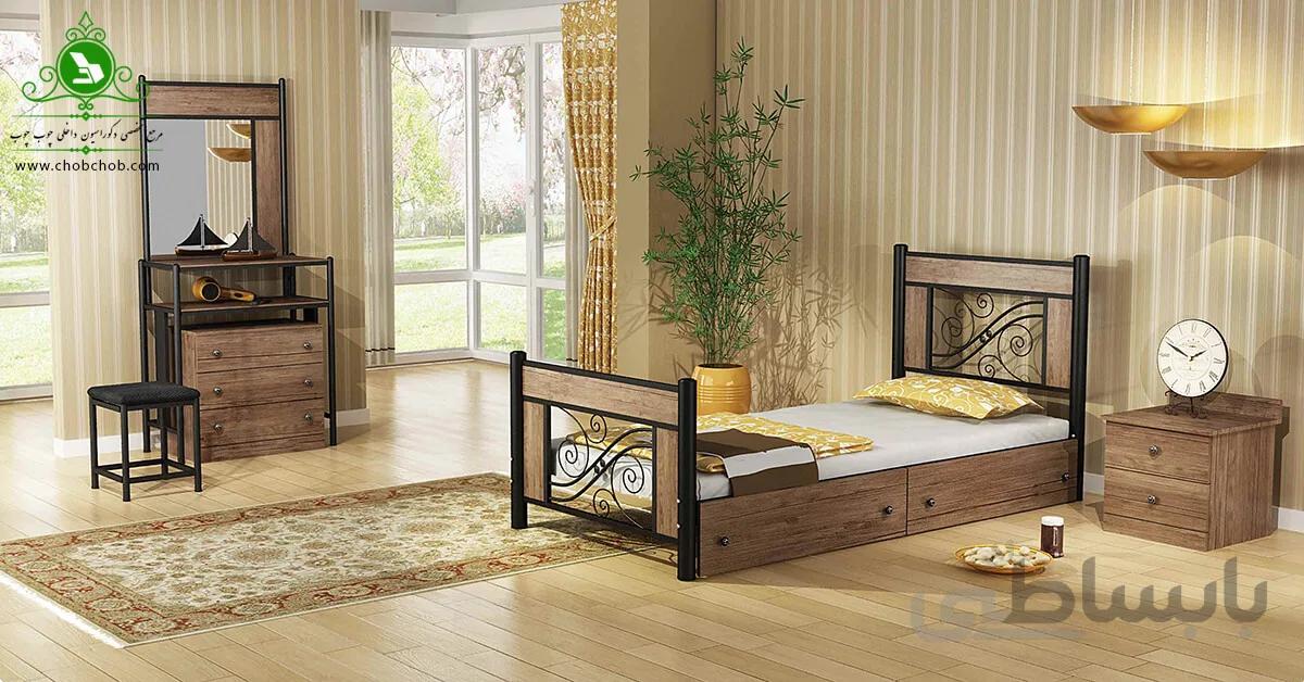 تخت خواب یک نفره مدل ملودی