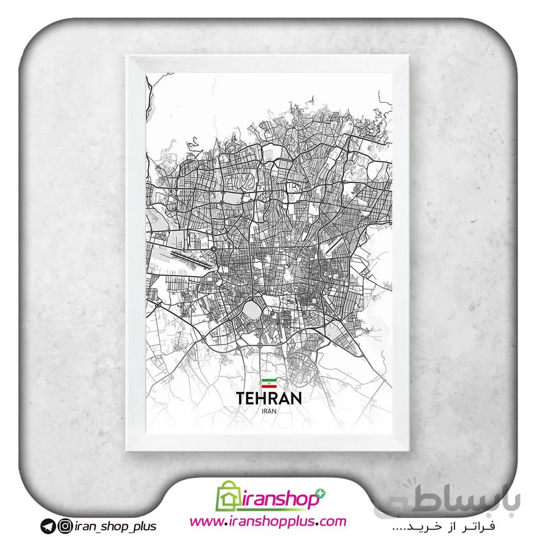تابلو نقشه شهر تهران با تم Light