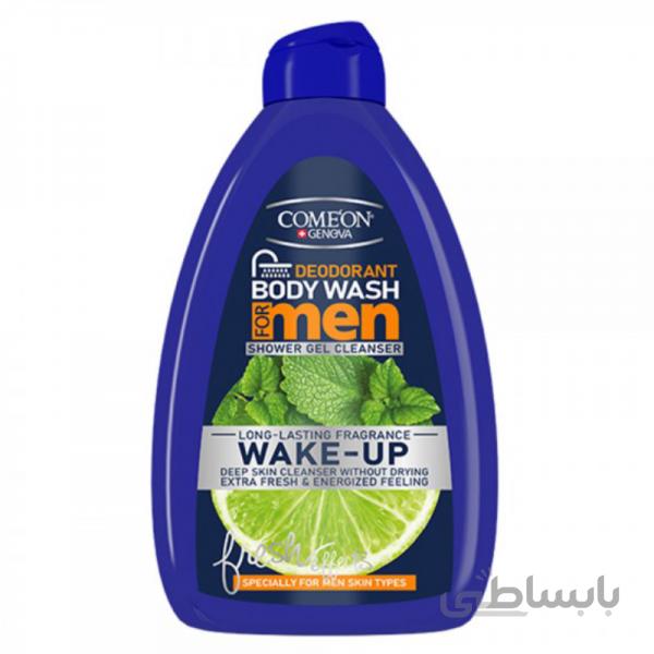 شامپو بدن ژلی مردانه انرژی حجم 510میل کامان ا Comeon Wake Up Shower Gel Cleanser For Men 510ml