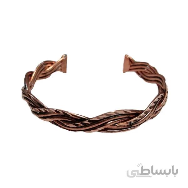 دستبند مسی ساده تراش کد JW163