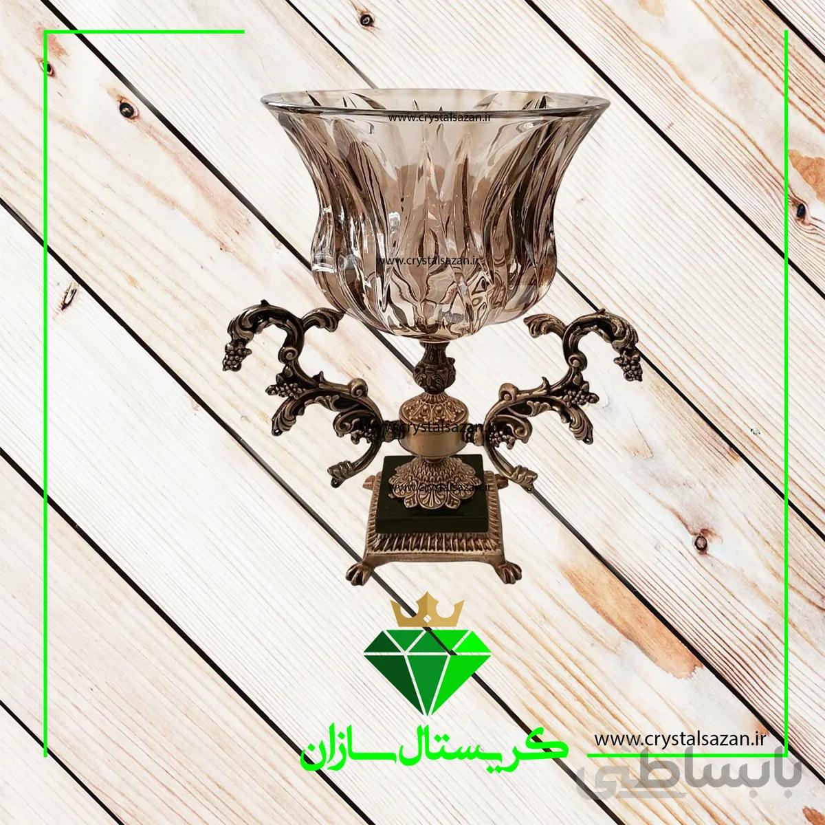 میوه خوری کاسه ای پایه دار نیل کریستال سازان شامپاینی رنگ کد M1264 1