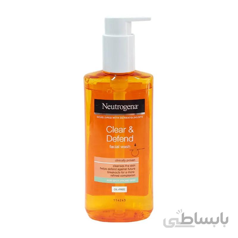 ژل شستشوی ضدجوش Clear & Defend نوتروژینا حجم 200 میل