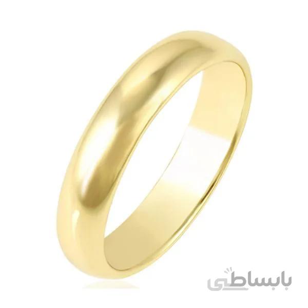 انگشتر رینگ ساده استیل طلایی