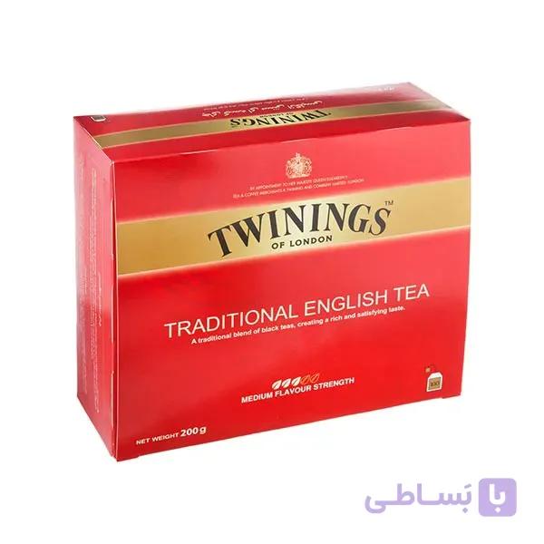 چای کیسه ای ساده 100 تایی توینینگز در کارتن 12 عددی ا twinigs simple 100