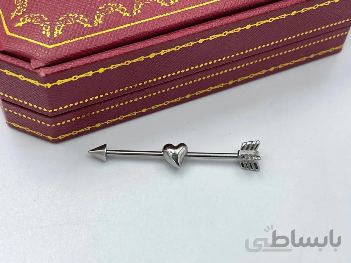 پیرسینگ محوری طرح قلب