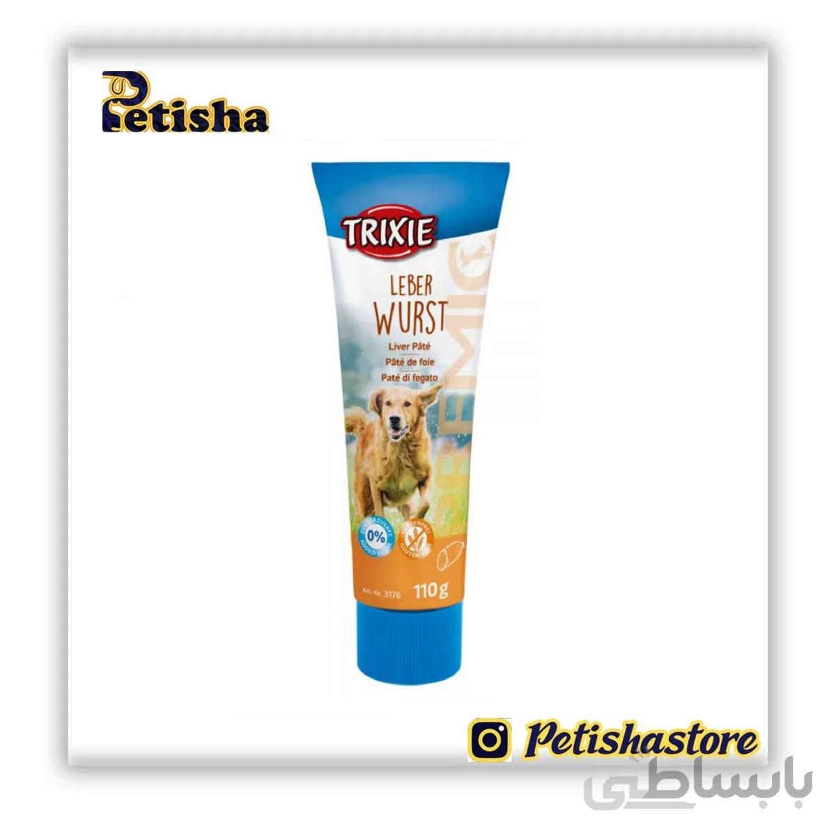 خمیر تشویقی سگ تریکسی مدل Leber Wurst وزن 110 گرم